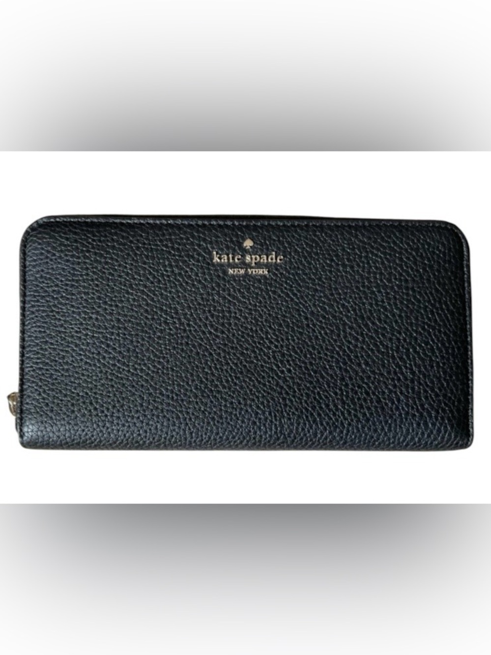Kate Spade Leila Large Continental Zip Around Wallet Black Leather NWOT